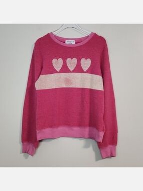 3/$15 💗 Wildfox Kids Pink Heart Love Jumper, Size 7/8 ~ PRELOVED!